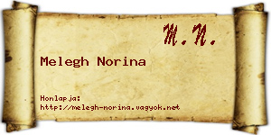 Melegh Norina névjegykártya
